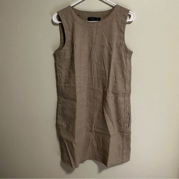Theory Women Beige Color Long Tank Top Size 4 - Picture 5 of 5